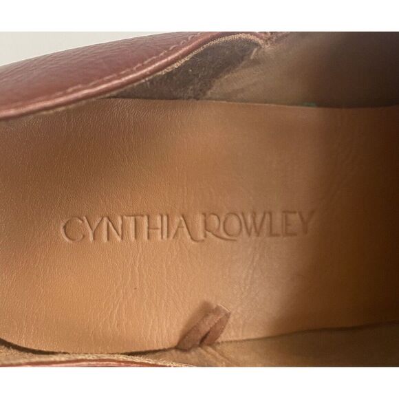 Cynthia Rowley Ankle Boots Cognac Color Eddie Slip-ons Block Heels Size 9 - Picture 11 of 15